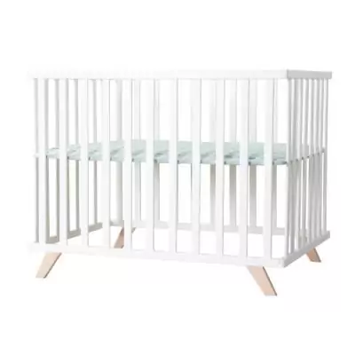 Parc bébé - ROBA - 75 x 100 cm - Tapis de parc 'Lil Planet' vert givré inclus - Blanc