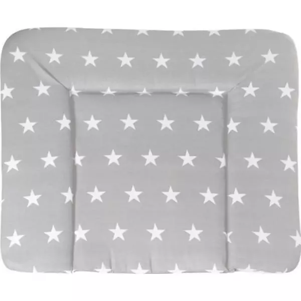 Matelas a langer - ROBA - LITTLE STARS - 85 x 75 cm - Gris étoiles blanches