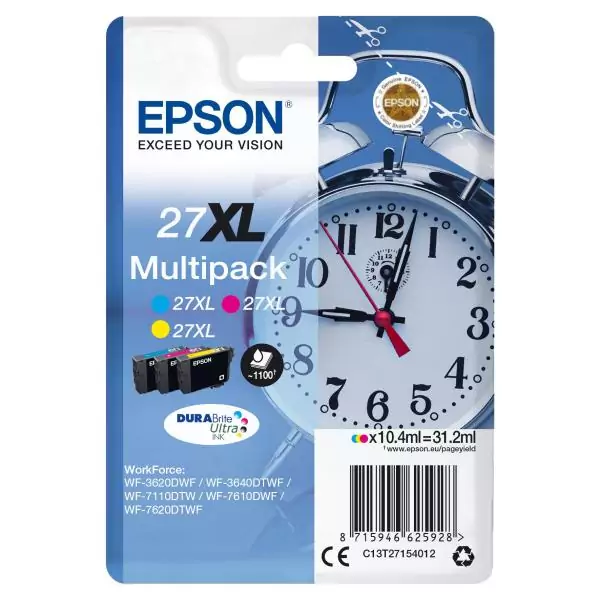 EPSON Multipack T2715 XL - Réveil - Cyan, Magenta, Jaune (C13T27154012)