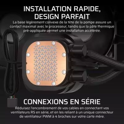 CORSAIR NAUTILUS 240 LCD: Refroidissement liquide CPU 240 mm - Radiateur - Ventilateur PC