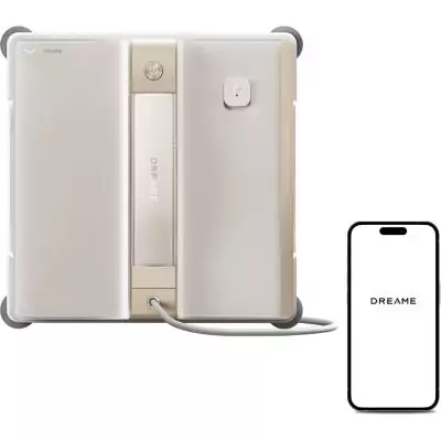 DREAME C1 - Robot Laveur de Vitres - Protection et Sécurité Fiables - Technologie CornerClean - Nettoyage Humide Minutieux