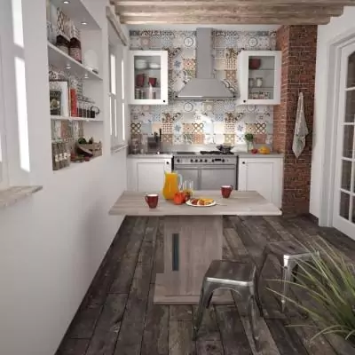 Table a manger - Boston - Rectangulaire - Pied fut - 6 personnes - L 120 x P 80 x H 76 cm - Gami