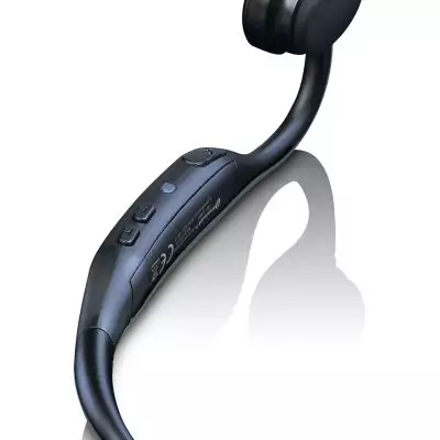 Casque Bluetooth a conduction osseuse - LENCO - HBC-200GY - Autonomie jusqu'a 8 heures - Étanche - Batterie rechargeable intég