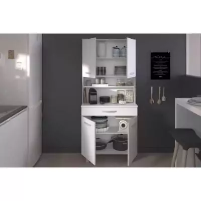 Buffet de cuisine Blanc mat - L 80 cm - OSLO