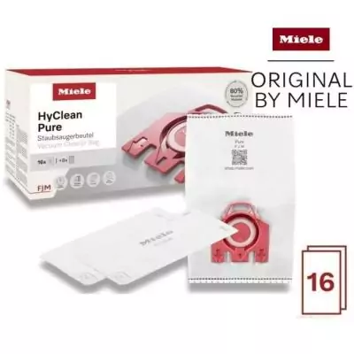 Consommables Aspirateurs - MIELE - Pack XXL FJM HyClean Pure - 16 sacs FJM, 80% matieres recyclées