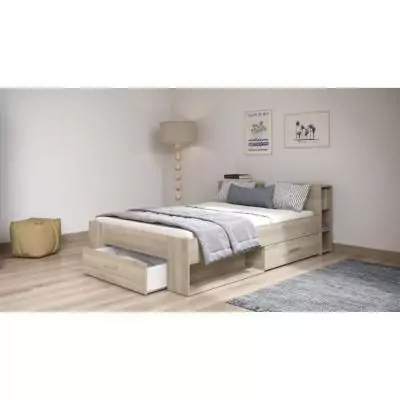 DEMEYERE Lit adulte 140 x 190 cm - Chene Kronberg - Oxygene DEMEYERE Lit adulte 140 x 190 cm - Chene Kronberg - Oxygene