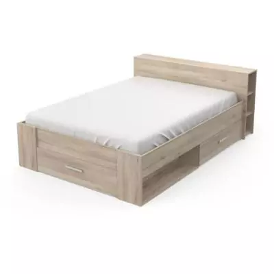 DEMEYERE Lit adulte 140 x 190 cm - Chene Kronberg - Oxygene DEMEYERE Lit adulte 140 x 190 cm - Chene Kronberg - Oxygene