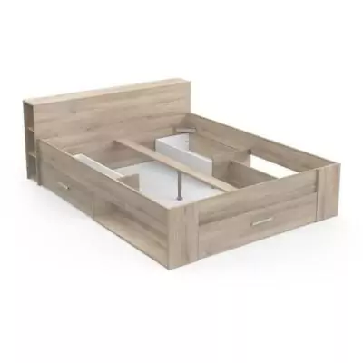 DEMEYERE Lit adulte 140 x 190 cm - Chene Kronberg - Oxygene DEMEYERE Lit adulte 140 x 190 cm - Chene Kronberg - Oxygene