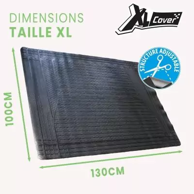Tapis de coffre - XLCOVER - Taille M (80 x 100 cm) - PVC - Étanche, imperméable et découpable