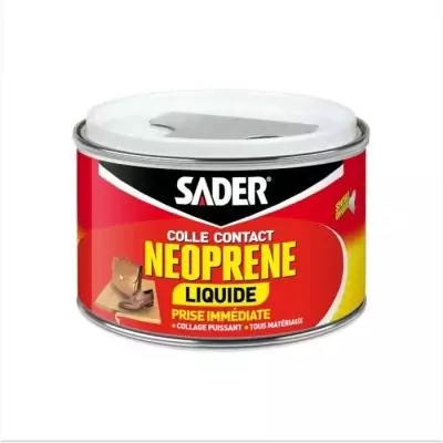 Colle contact néoprene liquide extra forte - SADER - Tous matériaux - Prise immédiate - Boîte 250 ml