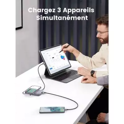 Batterie externe - UGREEN - 10,000 mAh - 20W - Gris