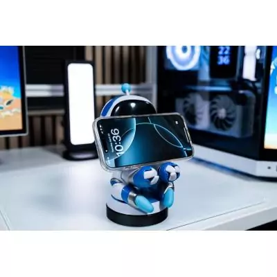Figurine PlayStation Astro Bot - EXQUISITE GAMING - Cable Guys - Support écouteurs, smartphone ou petit accessoire - 20 cm