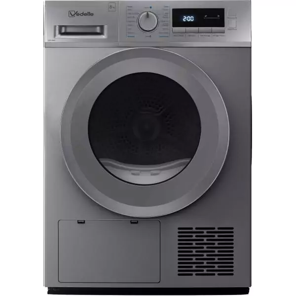 Seche-linge pompe a chaleur VEDETTE VSF518HS - 8 kg - Classe D - Silver