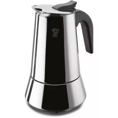 Cafetiere italienne - PEZZETTI - STEELEXPRESS - Acier inoxydable - 6 tasses - Tous feux dont induction - Argent