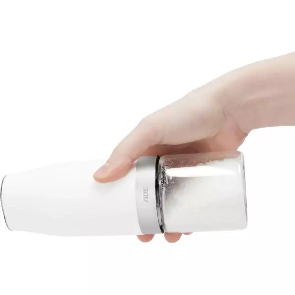 Lot de 2 Moulins électrique - ADE - MILL - Verre/Synthétique - H 18,3 cm - Noir & Blanc