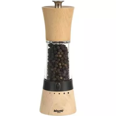 Moulin a poivre - BISETTI - PISA - 18 cm - Bois / Acryl