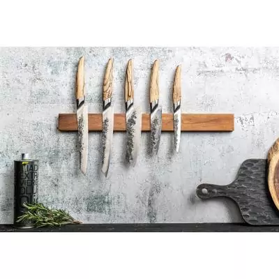 Couteau a viande - FORGED - KATAI - Acier VG10 - Manche en bois de racine - L 20,5 cm
