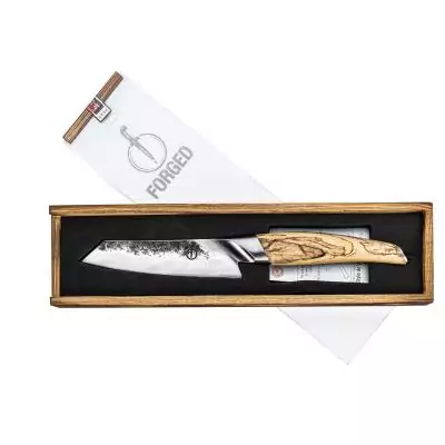 Couteau Santoku - FORGED - KATAI - Acier VG10 - Manche en bois de racine - L 14 cm