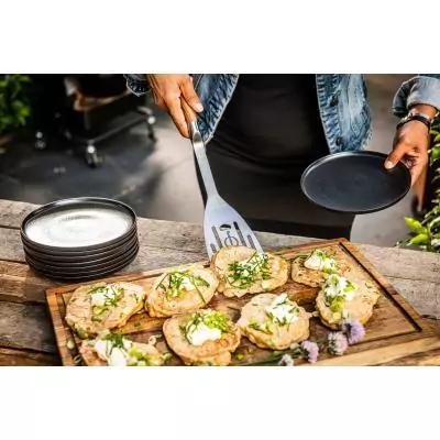 Spatule a trou - FORGED - CHURRASCO - Acier inoxydable S - 38,5 x 13,5 x 5 cm