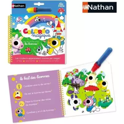 Coloréo magique - Licornes - Jeu créatif - NATHAN - Des 3 ans Coloréo magique - Licornes - Jeu créatif - NATHAN - Des 3 ans