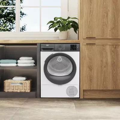 Seche-linge pompe a chaleur BEKO D3H28D93S b300 Eco Sense - 8 kg - L60cm - Classe D - Blanc