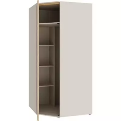 Armoire d'angle - WEXLIN - Décor Sable - 1 porte battante - L92,2 x P92,2 x H193,7 cm