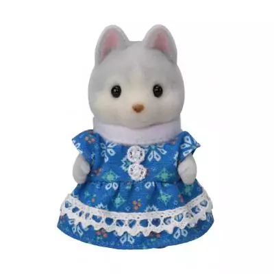 Sylvanian Families Les frères et sœurs husky et leur tandem