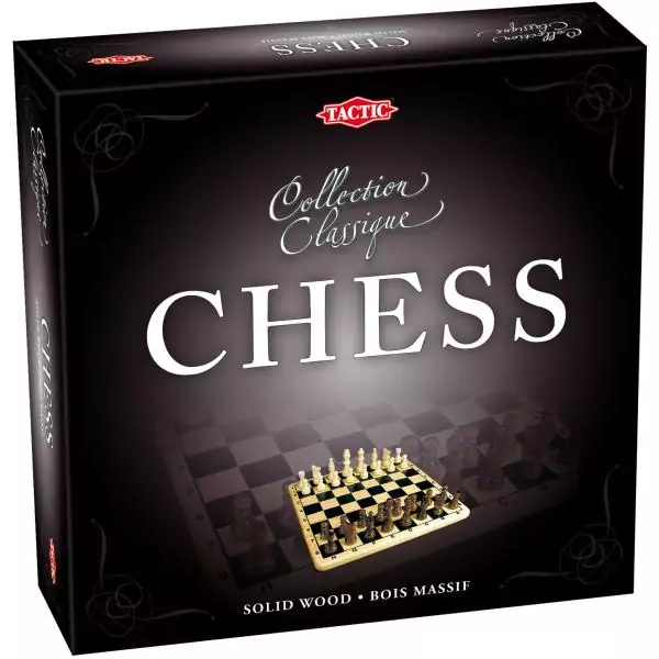 Coffret Echecs En Bois - Jeux de société classique et stratégie - Tactic