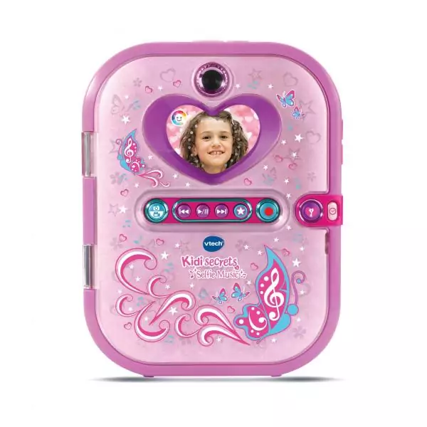 Agenda électronique VTECH Kidisecrets Selfie Music Rose avec lecteur MP3 pour filles de 6 a 12 ans