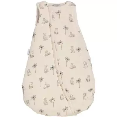 Mini douillette - CANDIDE - 55 cm - 0/3 mois - Blanc imprimé lange tigre