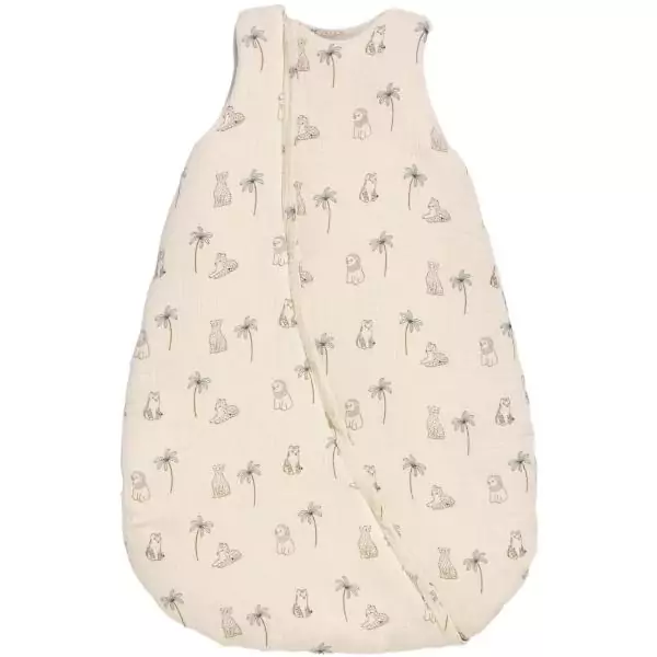 Douillette naissance - CANDIDE - 70 cm - 3/9 mois - Blanc imprimé lange tigre