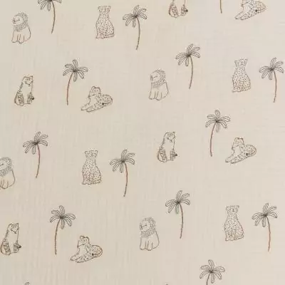 Douillette été - CANDIDE - 90 cm - 9/24 mois - Blanc imprimé lange tigre