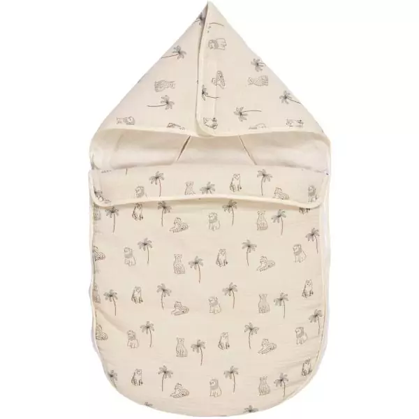 Nid d'ange - CANDIDE - 70 cm - 0/3 mois - Blanc imprimé lange tigre