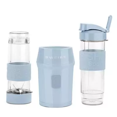 Mini-blender - SWEISS - MOOV6 - 300 W - 570 ml - 2 gourdes - Bleu