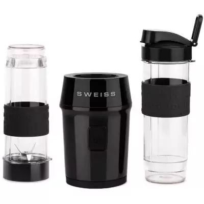 Mini-blender - SWEISS - MOOV9 - 300 W - 570 ml - 2 gourdes - Noir