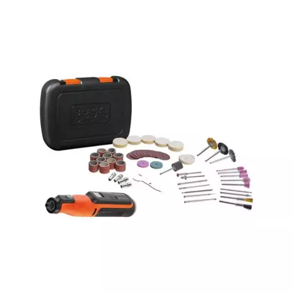 Multi-outil rotatif sur batterie BCRT8IK-XJ 7,2 V BLACK et DECKER - 53 accessoires - 84410