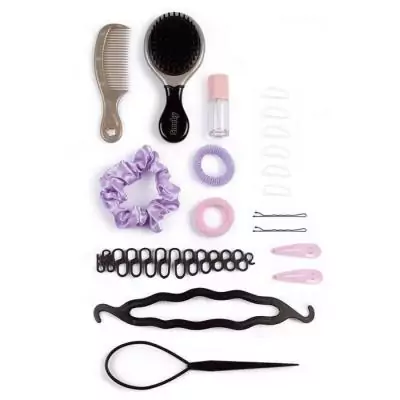 Smoby - Tete a coiffer blonde - Facile a coiffer - 19 accessoires réalistes - Levres thermosensibles - Trappe de rangement