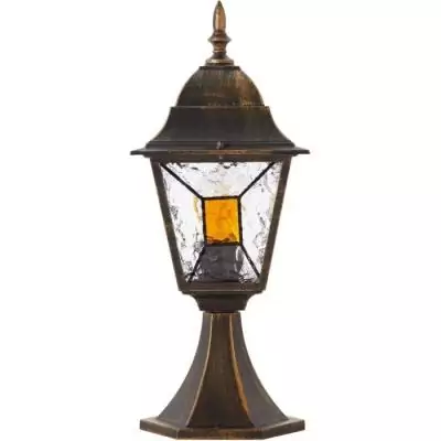 Borne extérieure JANEL - BRILLIANT - noir doré - métal/verre - E27 max 60W - IP44