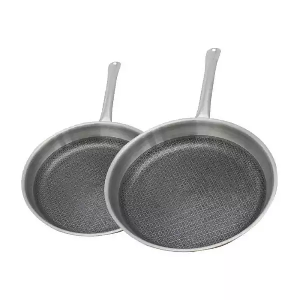 Set de 2 poeles a induction - ELO - Relief Solutions - Inox 18/10 ELODUR Select antiadhésives – Ø?24?et 28?cm