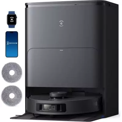 ECOVACS Deebot T30s Pro Gen2 - Aspirateur Robot Laveur avec Station - 13500 Pa - Brosse ZeroTangle - Nettoyage a l'eau Chaude