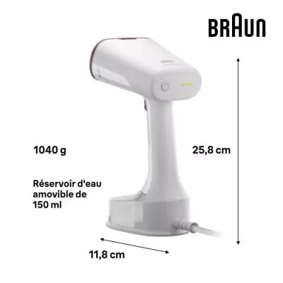 Défroisseur vapeur - BRAUN - GS5011PU - Vertical - 1200 W - 22 g/min - Blanc / Violet