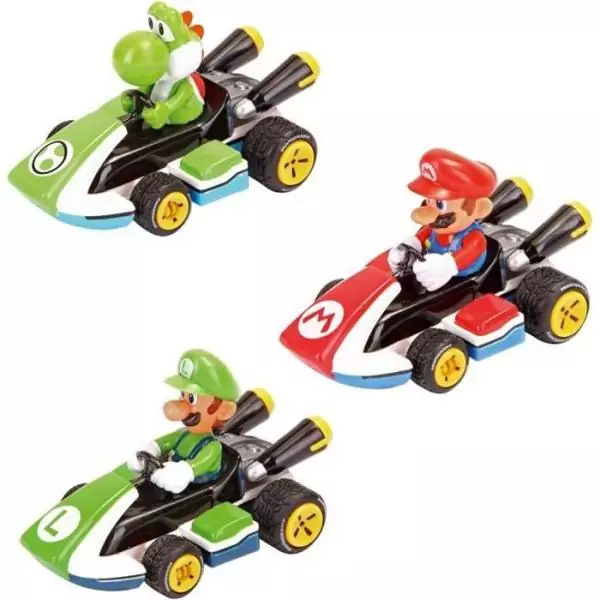 Voiture minitature Mario Kart™ a rétrofriction, Pack de 3, Echelle 1:43, CARRERA Pull & Speed, Des 4 ans