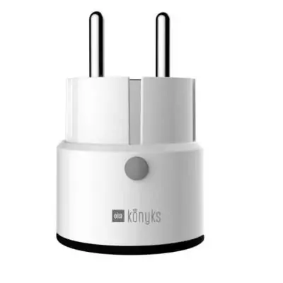Mini prise intelligente - KONYKS - Priska Max Black FR - Wi-Fi+BT - 16A - Blanc