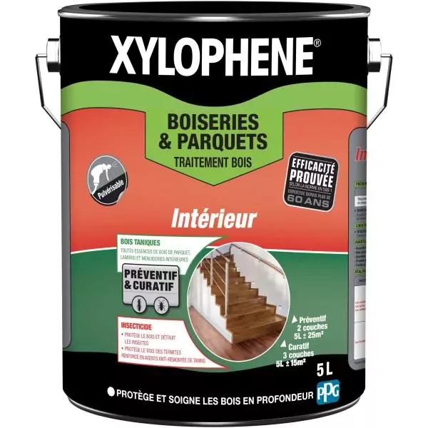 Traitement bois & parquets - Incolore - Xylophene - 5L