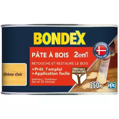 Pâte a bois 2 en 1 Chene clair - BONDEX - 250g