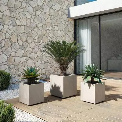 Pot de fleur - ARTEVASI - Sydney - 40 cm - 31 L - Gris Clair