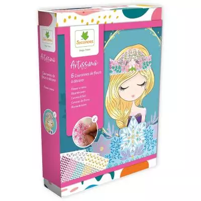 Lot de 6 couronnes de Princesses a décorer - SYCOMORE - Loisirs créatifs - Pour enfants a partir de 4 ans