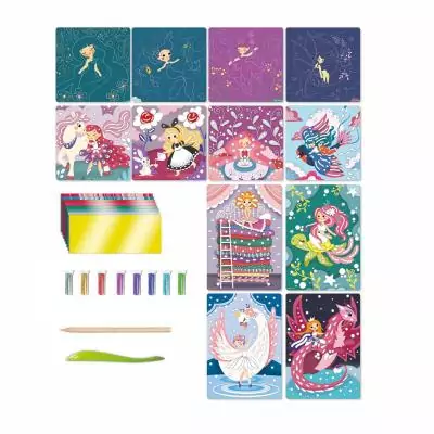 Tableaux a gratter et décorer - SYCOMORE - Contes magiques - Multicolores Tableaux a gratter et décorer - SYCOMORE - Contes magiques - Multicolores