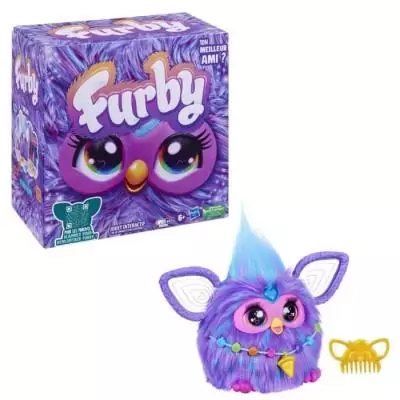 Furby violet, 15 accessoires, peluche interactive pour filles et garçons, animatronique activé par la voix, a partir de 6 an