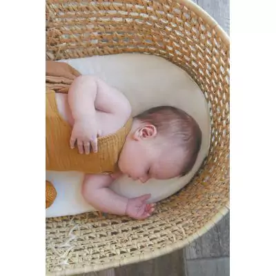 Matelas Nacelle - 72 x 32 cm - Ep. 4 cm - Beige Ecru - TINEO Matelas Nacelle - 72 x 32 cm - Ep. 4 cm - Beige Ecru - TINEO